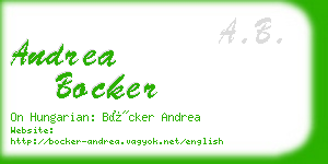 andrea bocker business card